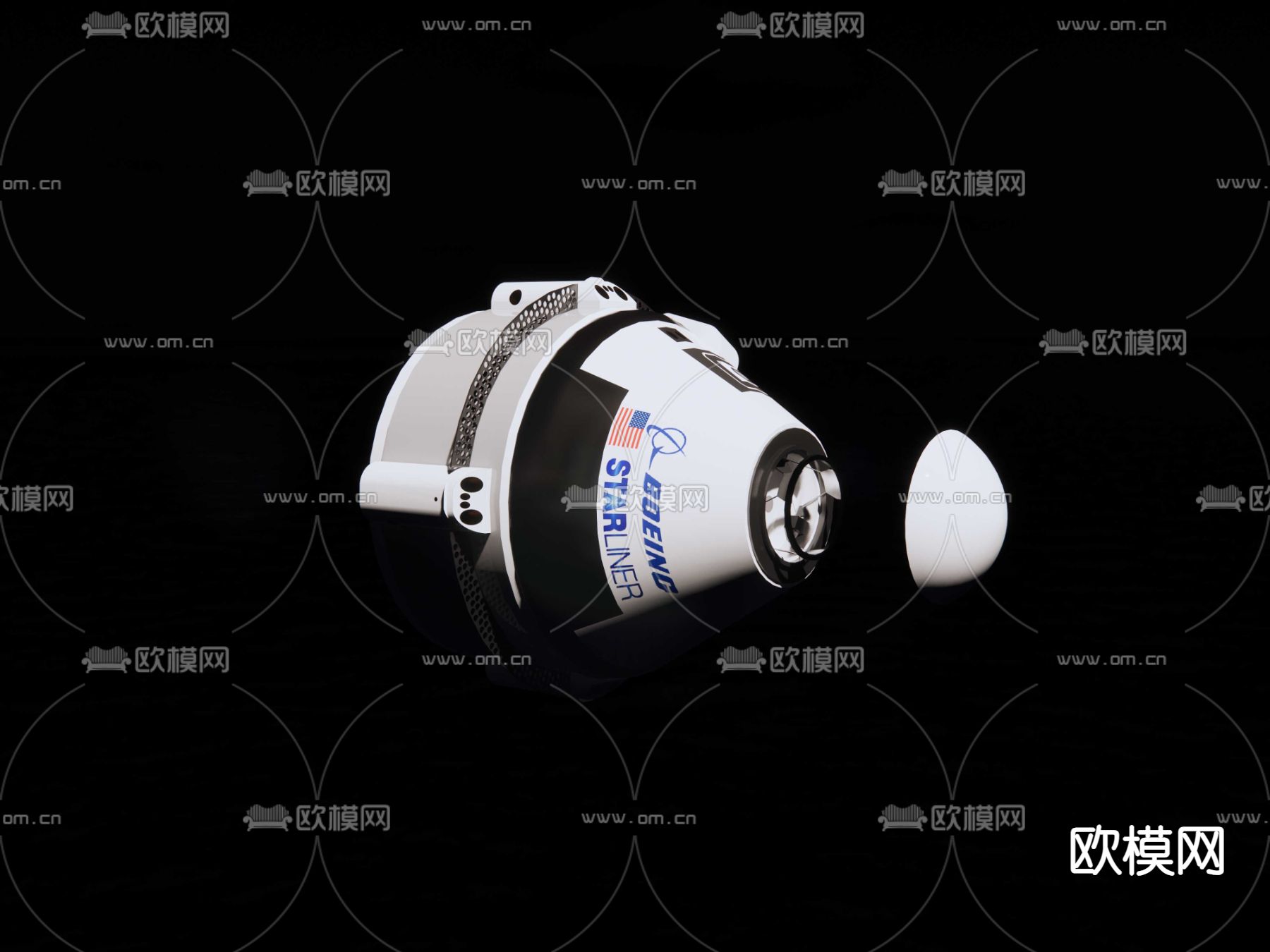 人造卫星su模型下载（渲染图3）