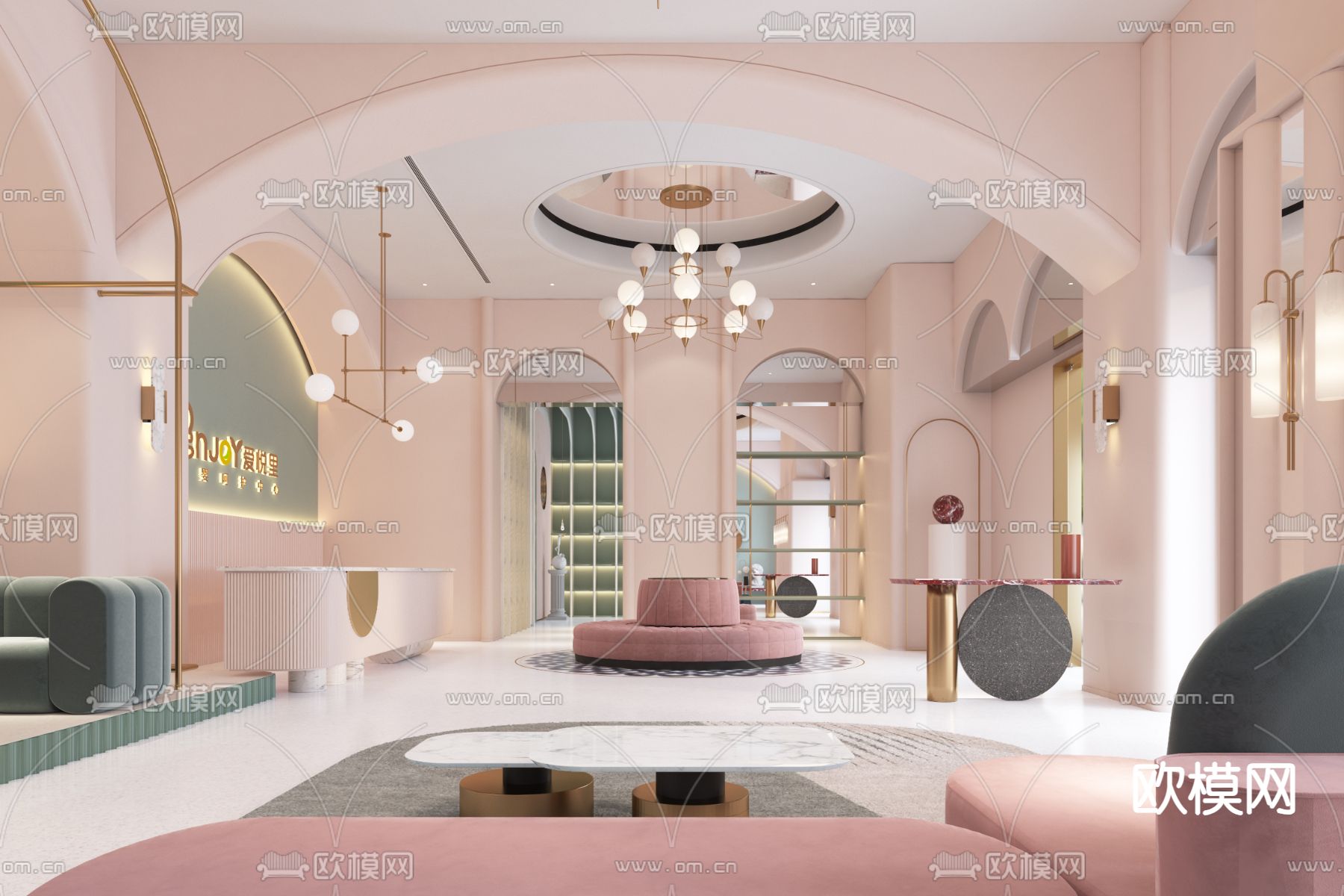 轻奢母婴店 呵护中心3d模型下载