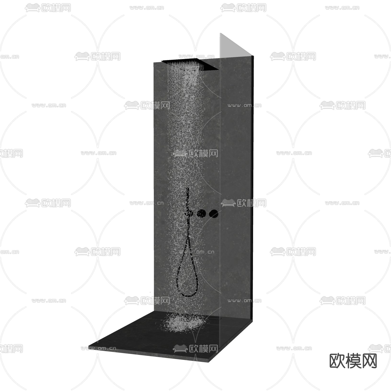 淋浴间 淋浴房 冲凉房su模型下载（渲染图2）