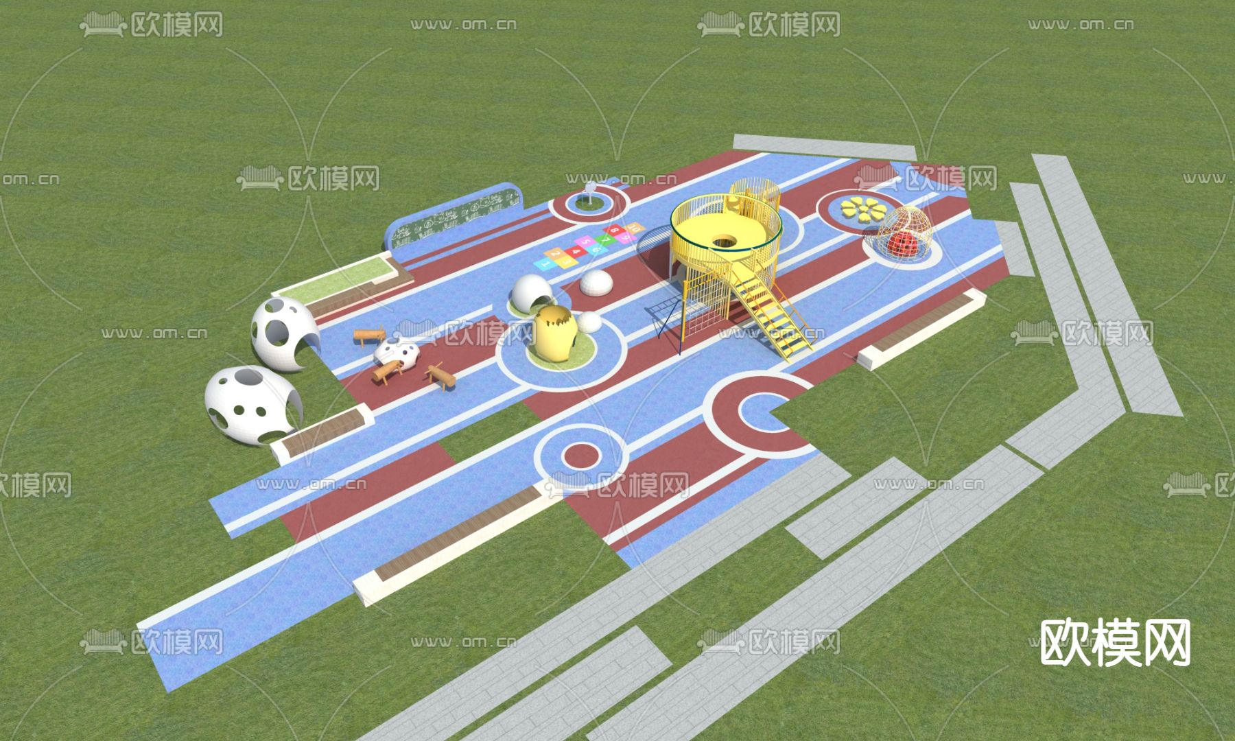 游乐场 游乐设备3d模型下载