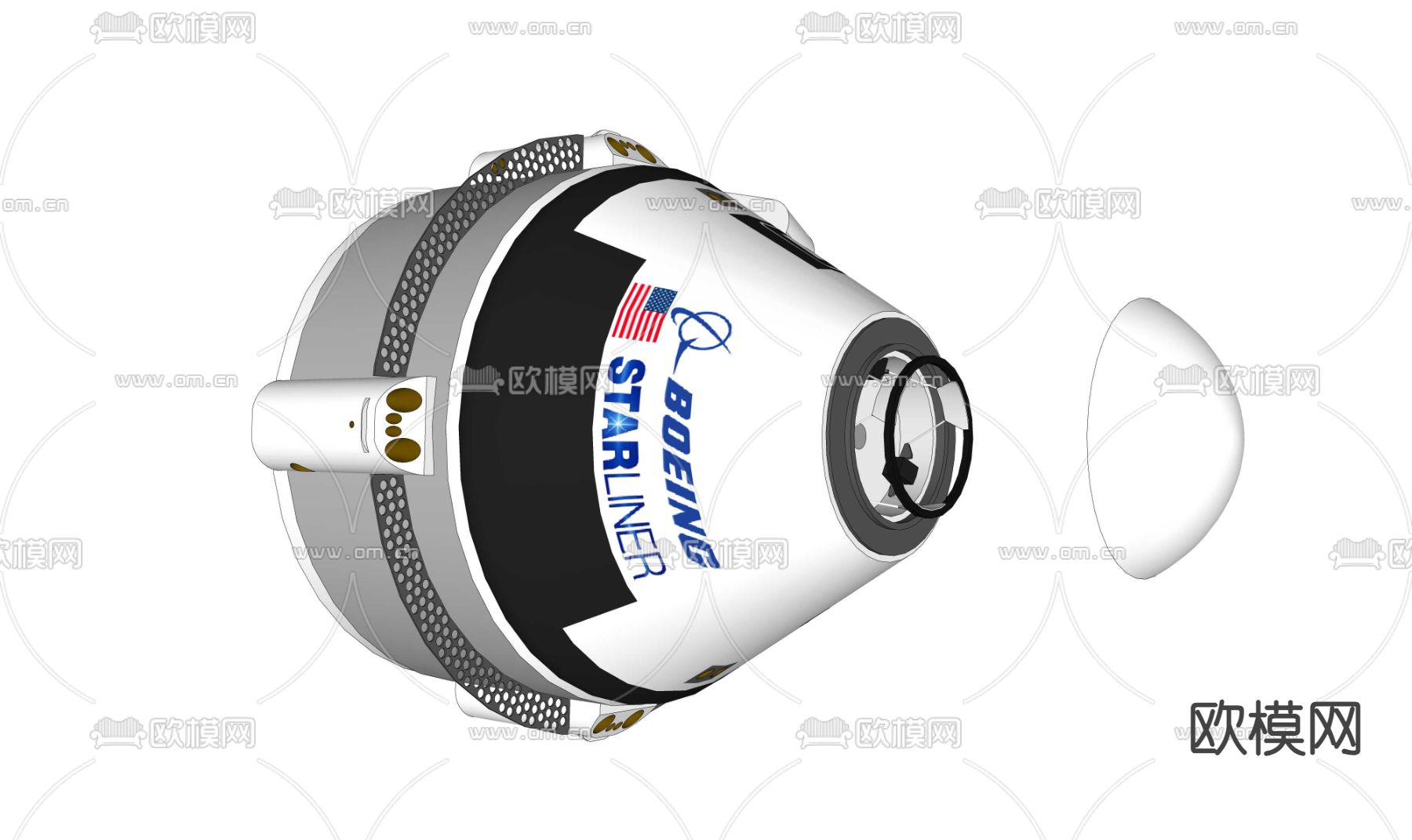 人造卫星su模型下载（渲染图1）