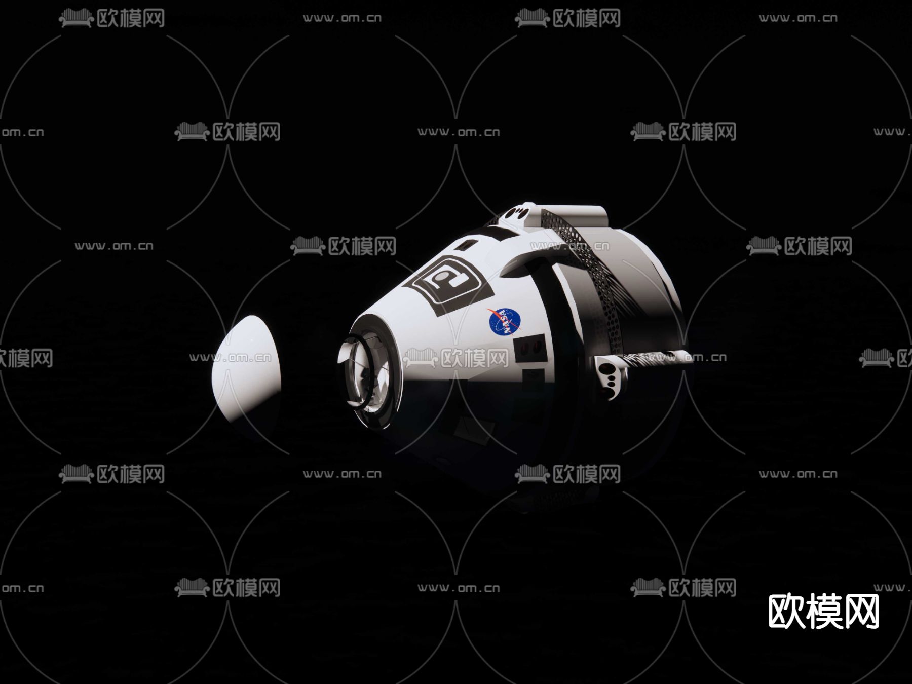 人造卫星su模型下载（渲染图2）