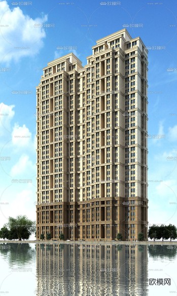高层住宅楼3d模型下载