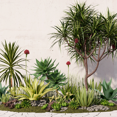  灌木绿植 植物堆su模型 