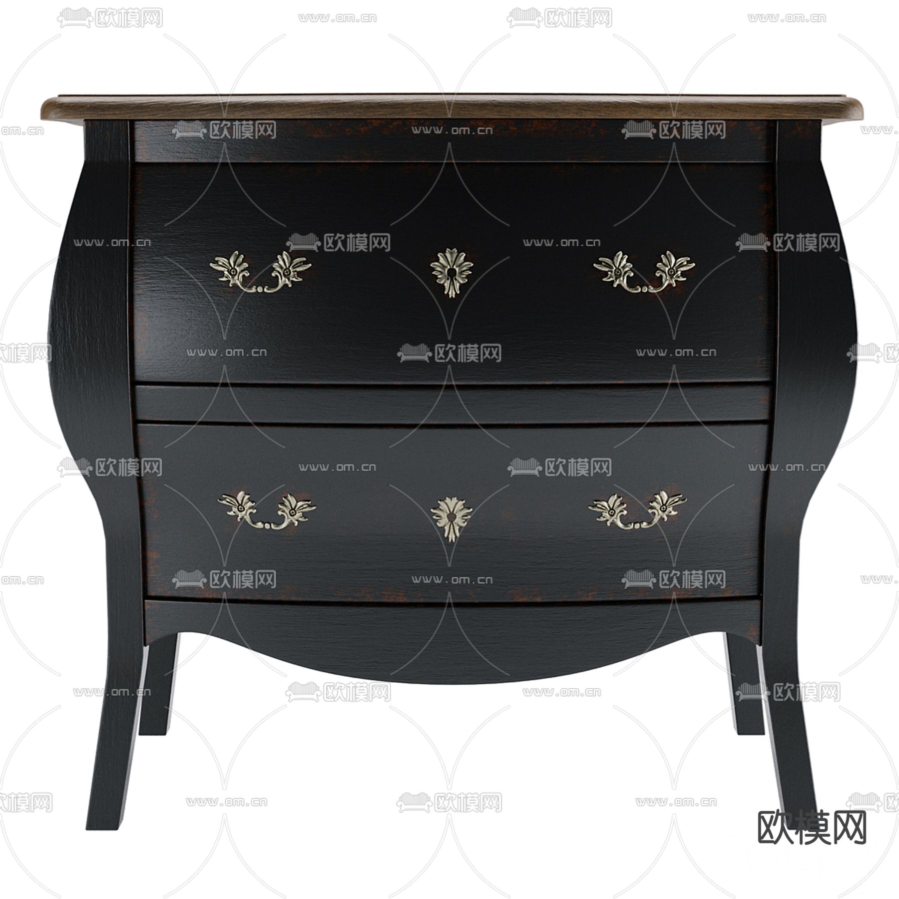 La Redoute 床头柜3d模型下载（渲染图2）