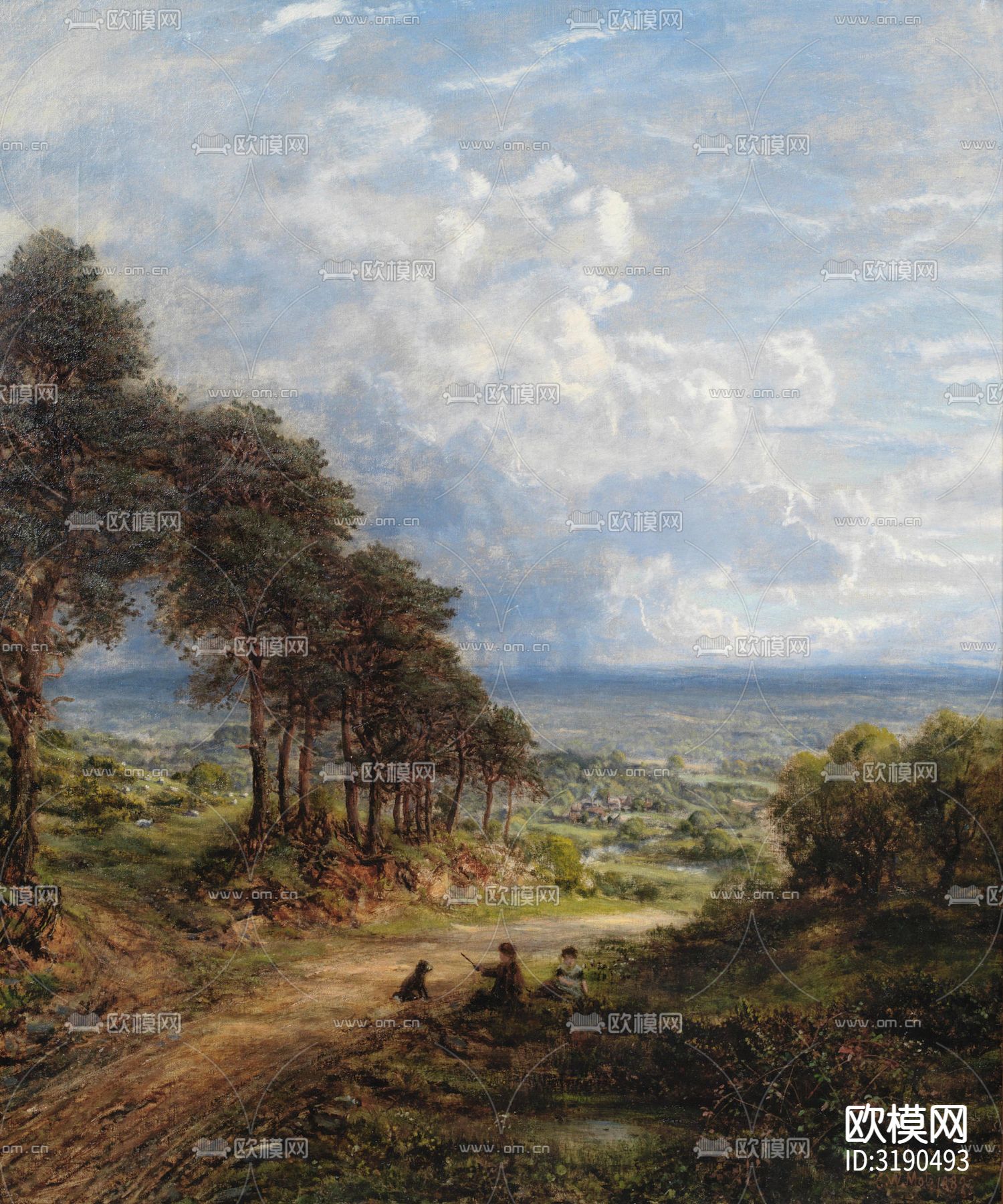 现代油画 装饰画贴图下载