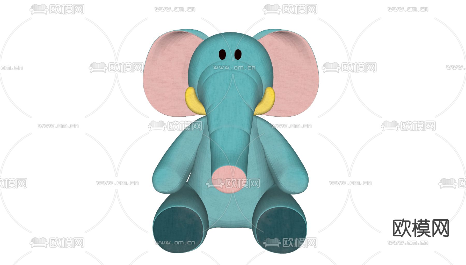 小象玩具 抱抱熊 玩偶公仔su模型下载（渲染图1）