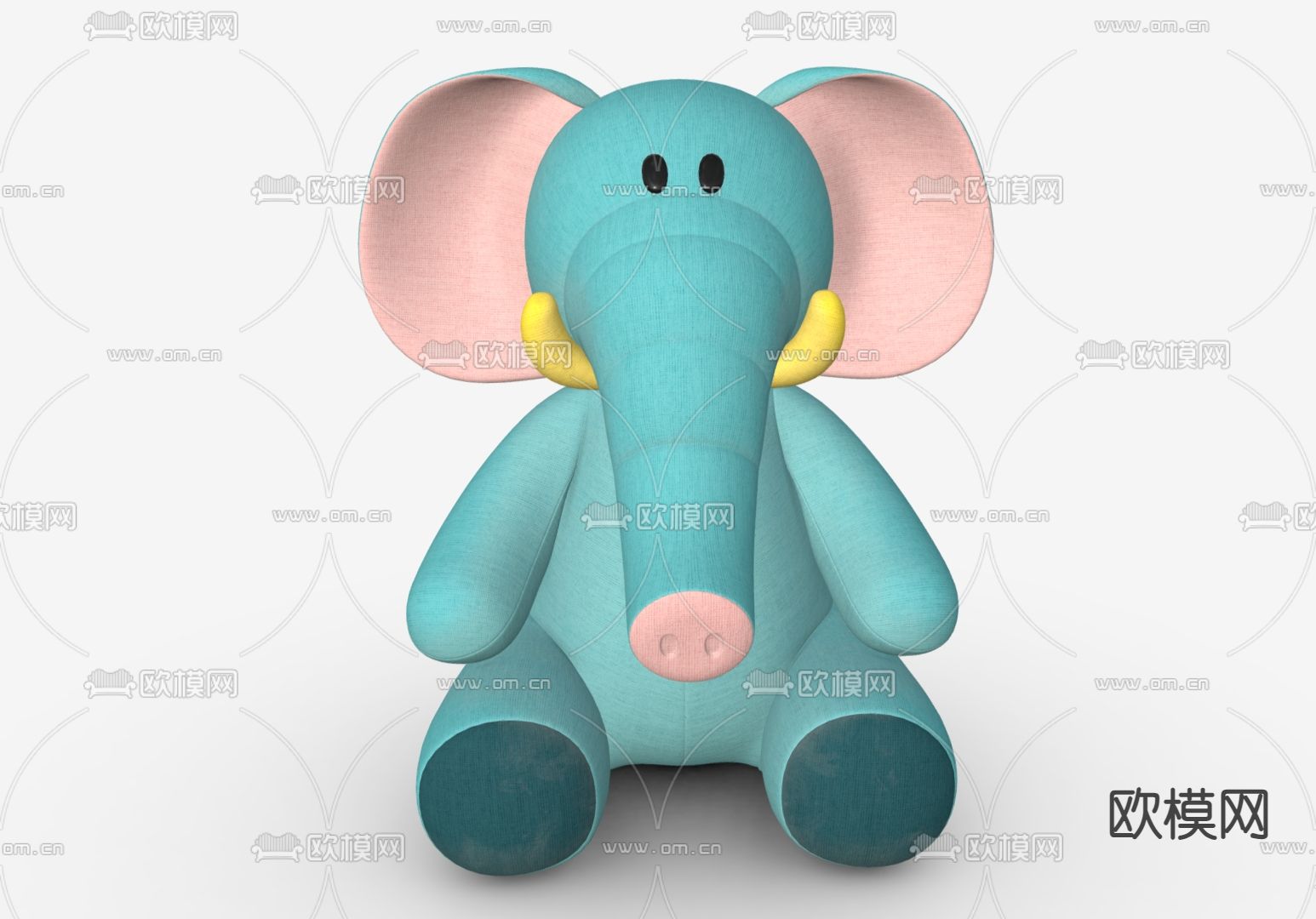 小象玩具 抱抱熊 玩偶公仔su模型下载（渲染图3）