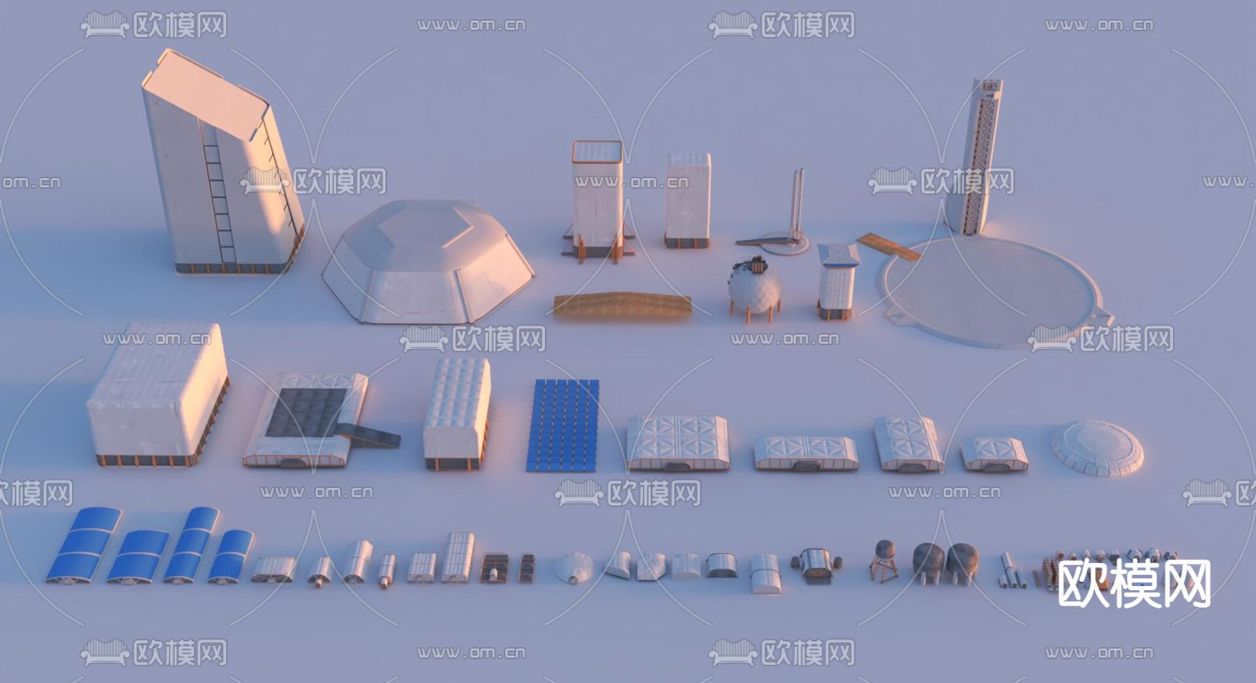 宇宙基地 殖民基地 星际殖民3d模型下载