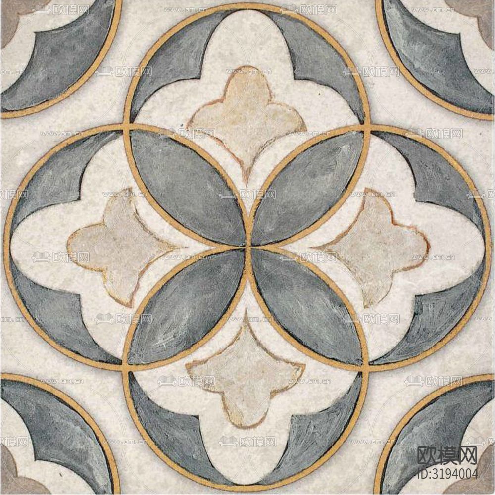 灰色欧式花砖 拼花地砖贴图下载