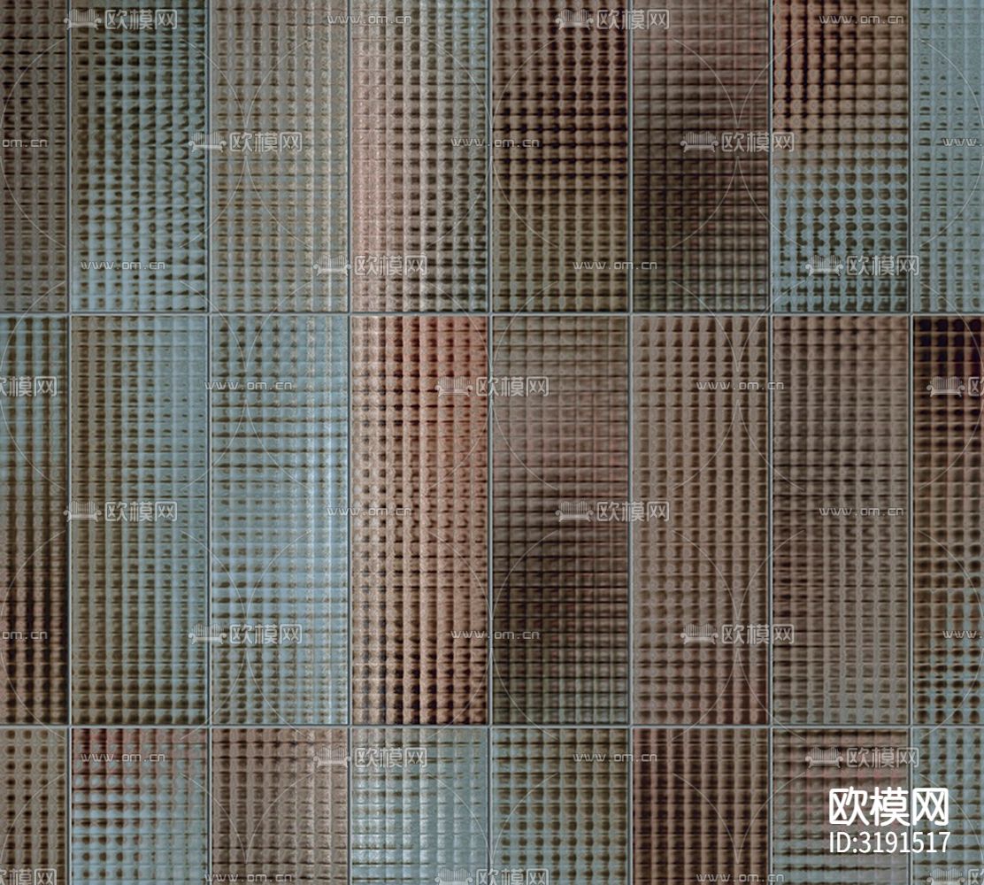 蓝色玻璃砖 马赛克贴图下载