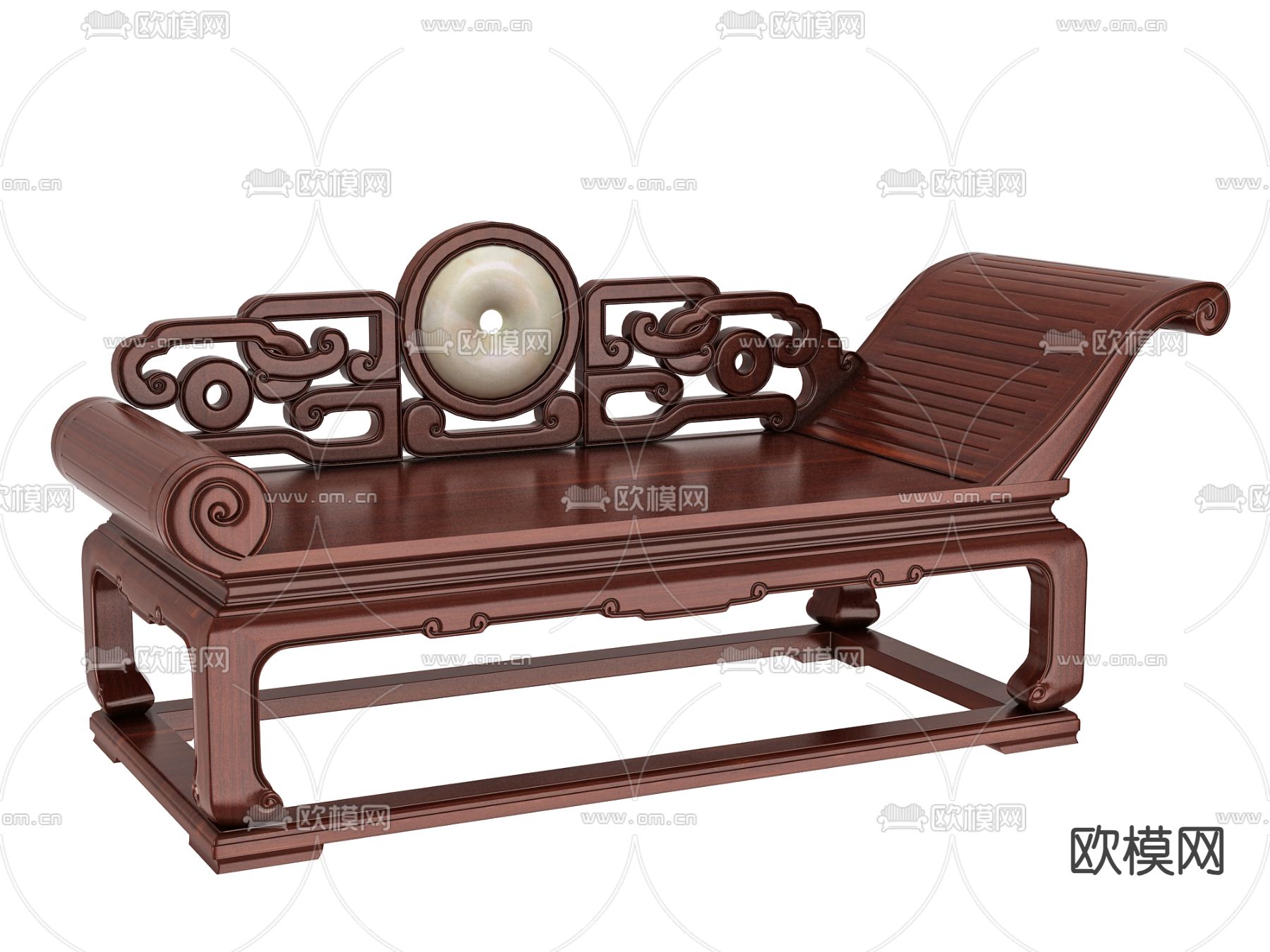 新中式贵妃榻 美人塌3d模型下载