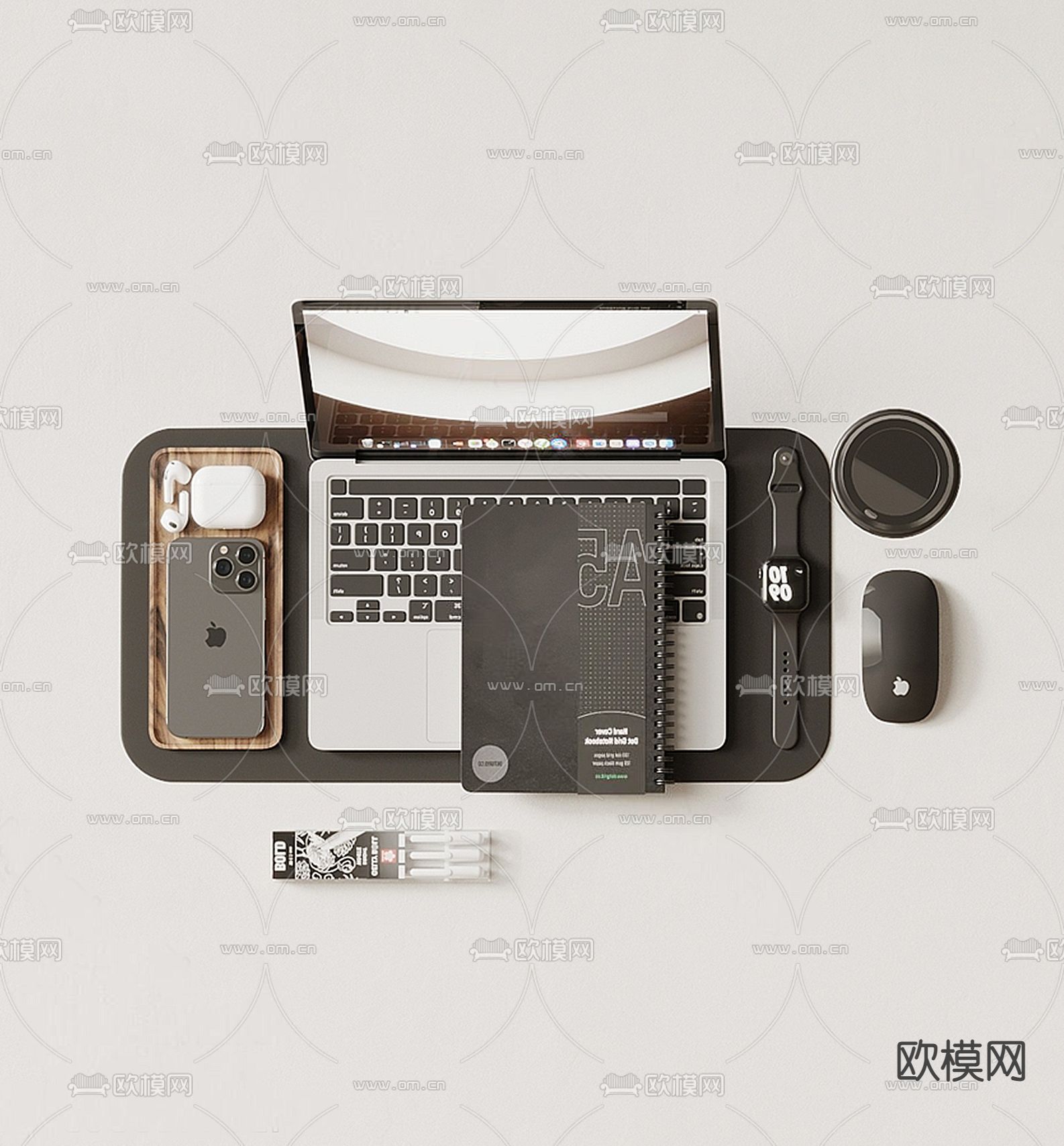 苹果笔记本电脑su模型下载（渲染图2）