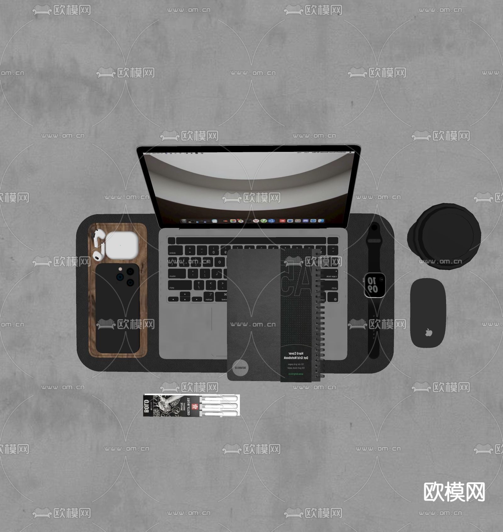 苹果笔记本电脑su模型下载（渲染图1）