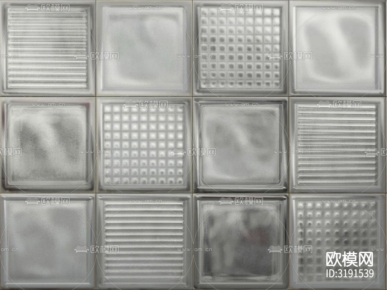 灰色玻璃砖 马赛克贴图下载