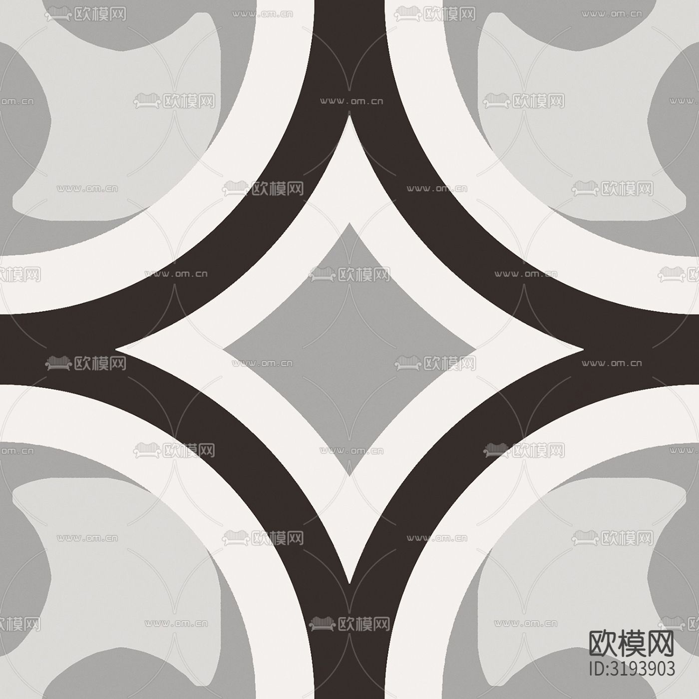 灰色现代花砖 拼花地砖贴图下载