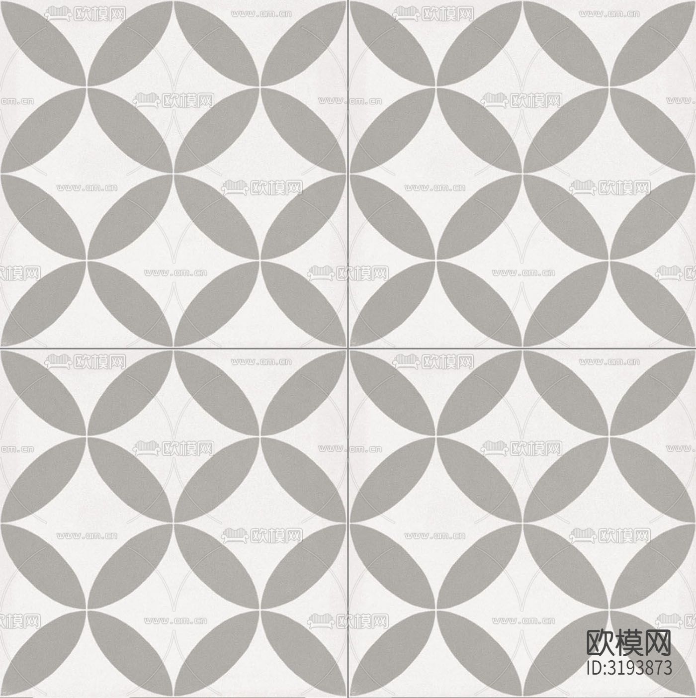 灰色现代简约花砖 拼花地砖贴图下载