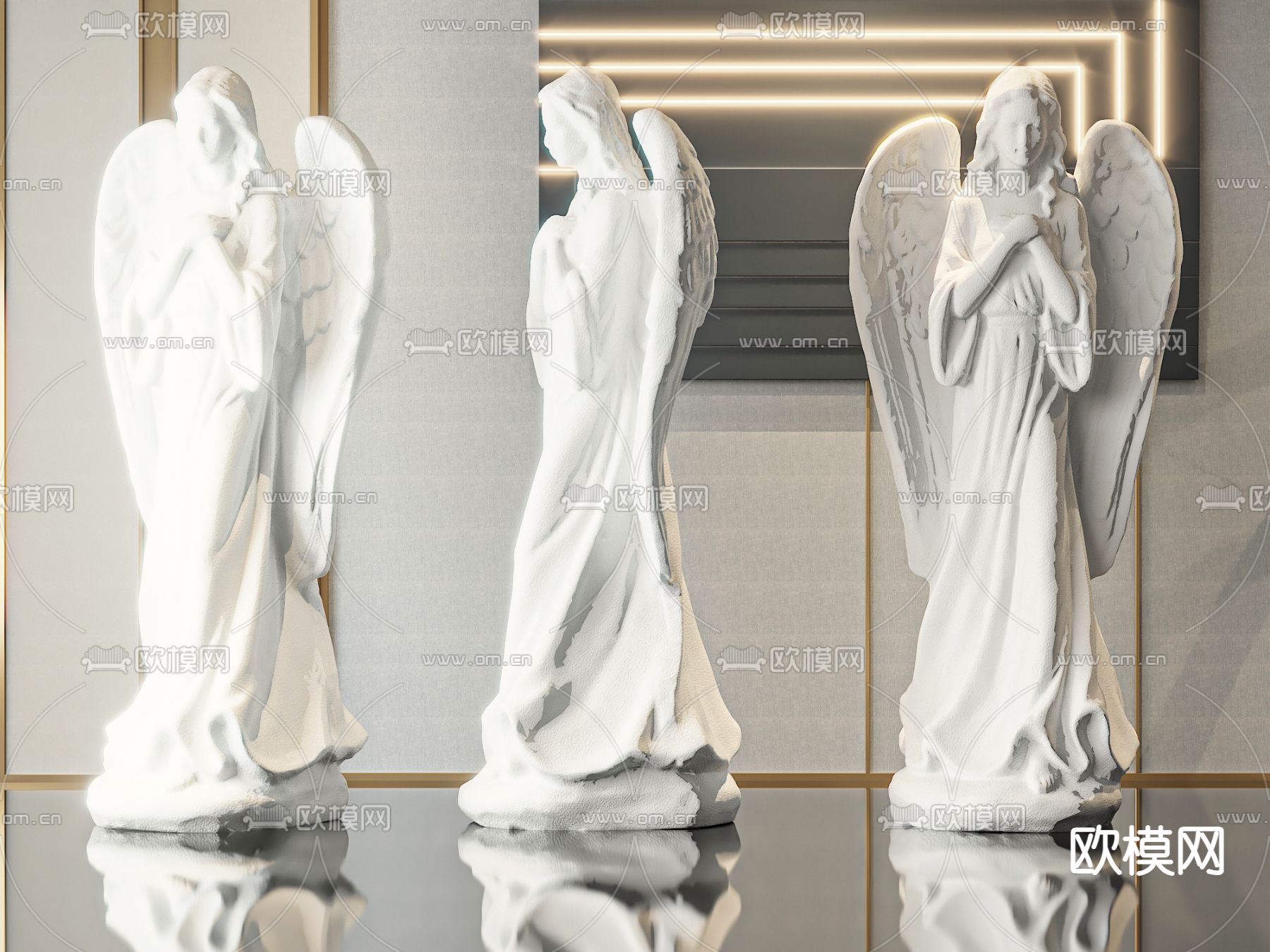 雕塑摆件 石膏雕像3d模型下载