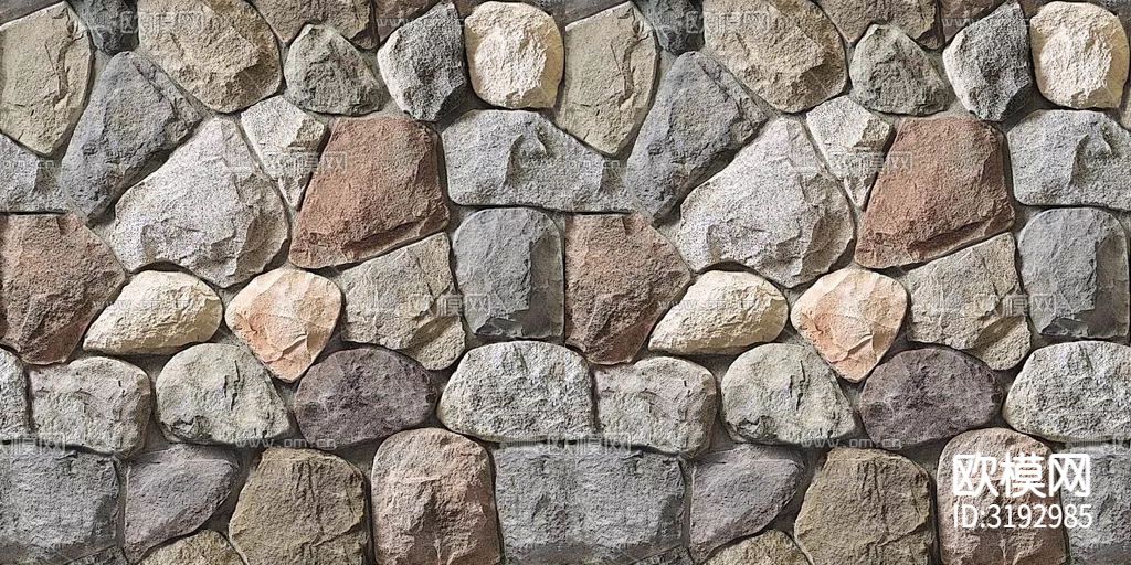 文化石 自然石 嵌石 墙面贴图下载