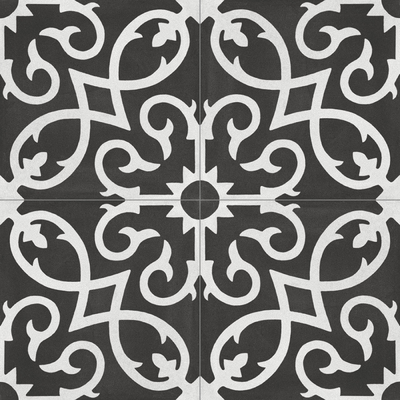  黑色现代简约花砖 拼花地砖贴图 