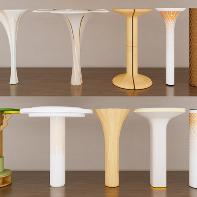  现代异形柱子 圆柱子 柱子su模型 