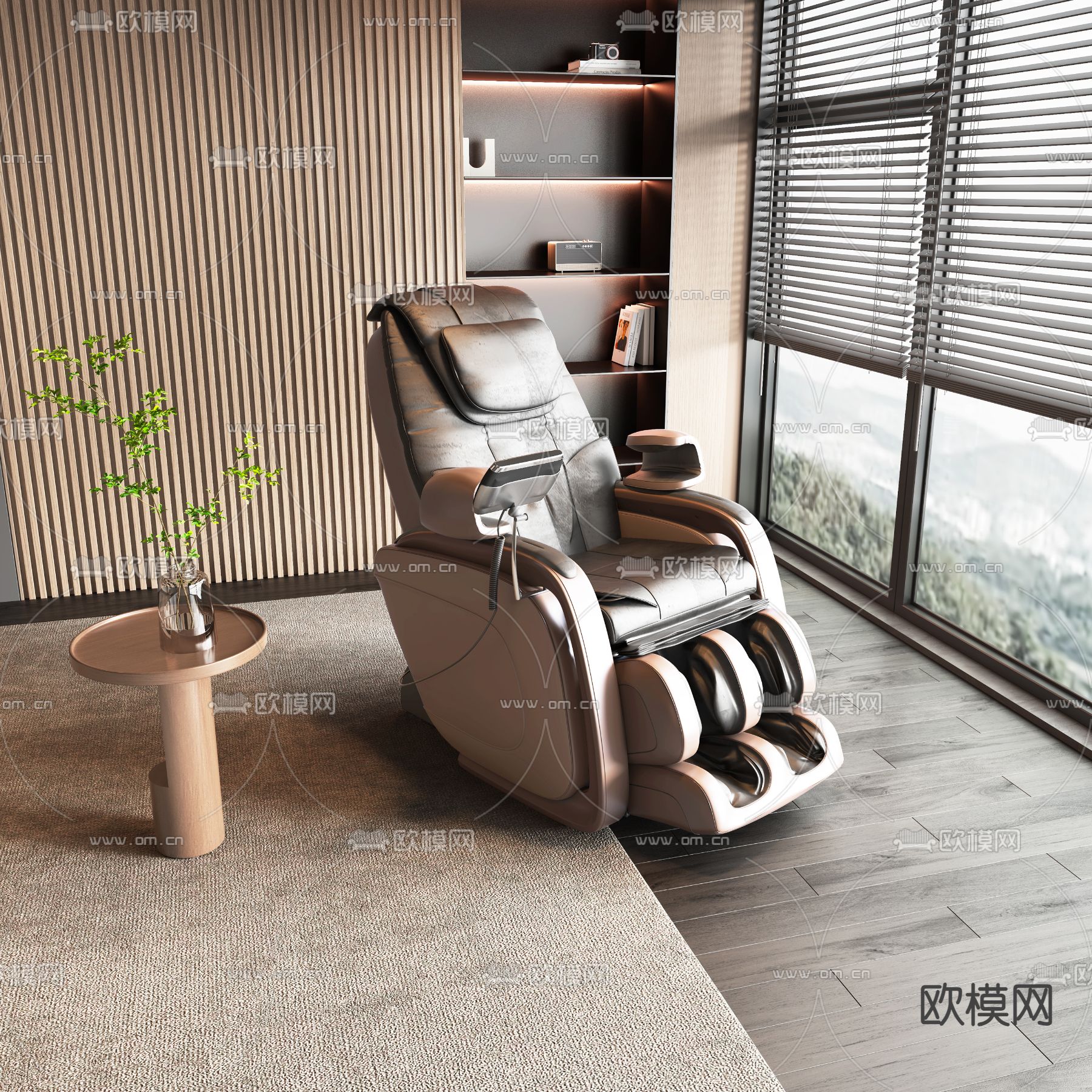 按摩沙发 电动按摩椅3d模型下载（渲染图1）