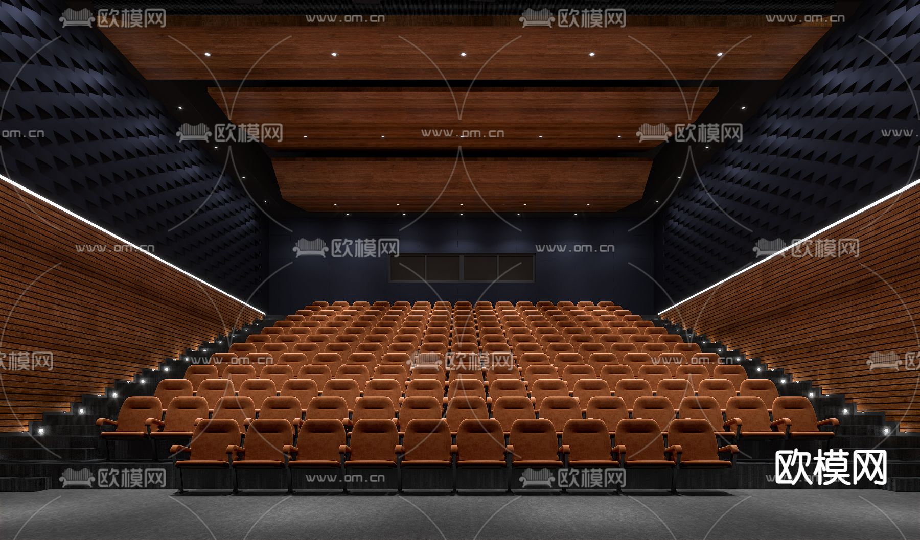 现代剧场 剧院 演艺厅3d模型下载（渲染图1）