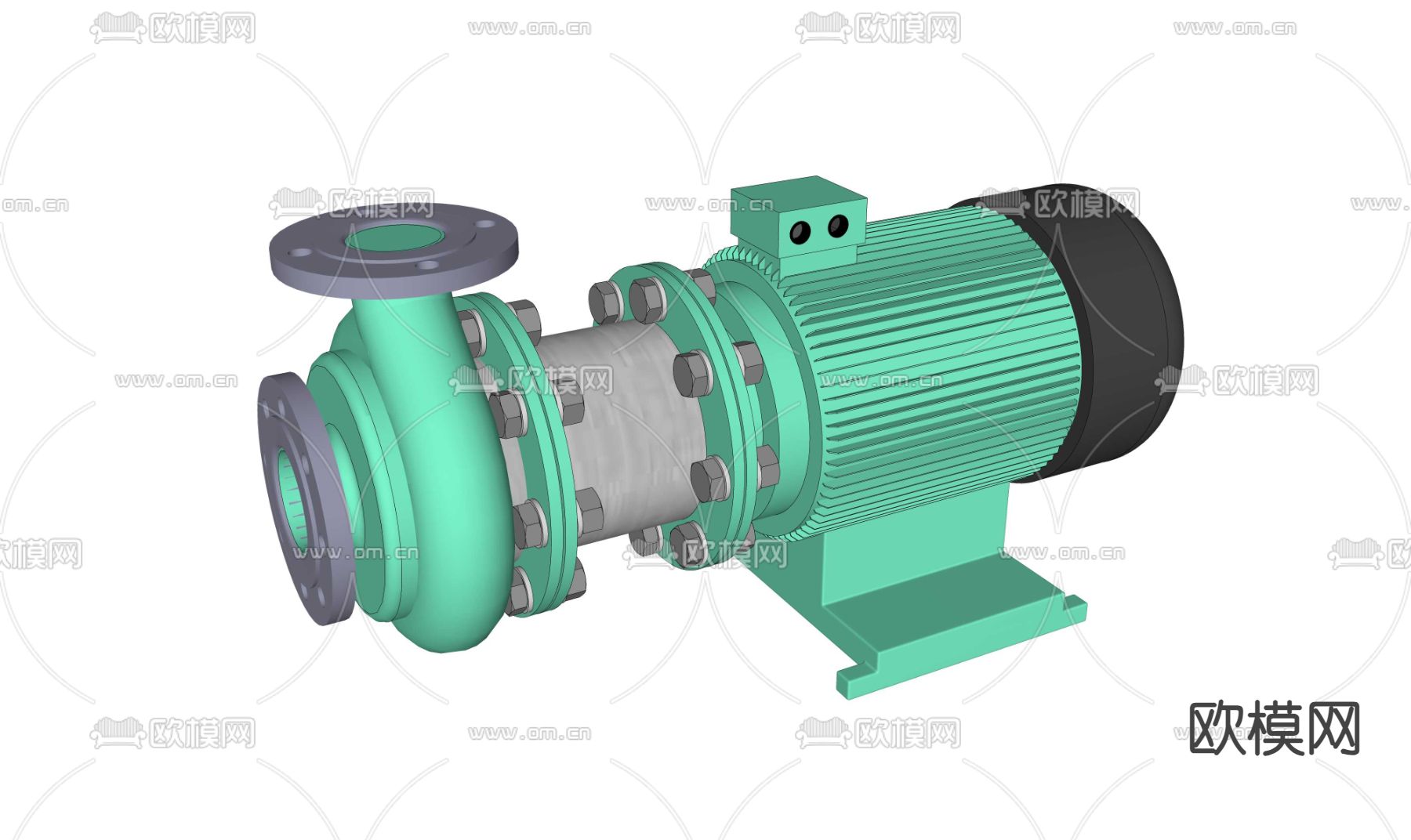 离心水泵su模型下载（渲染图1）