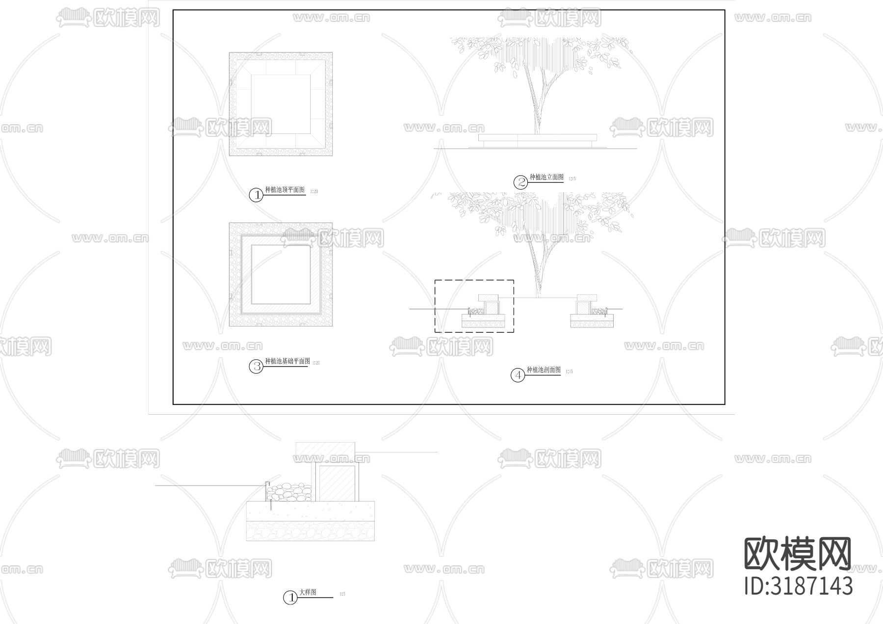6种植池详图cad大样图下载