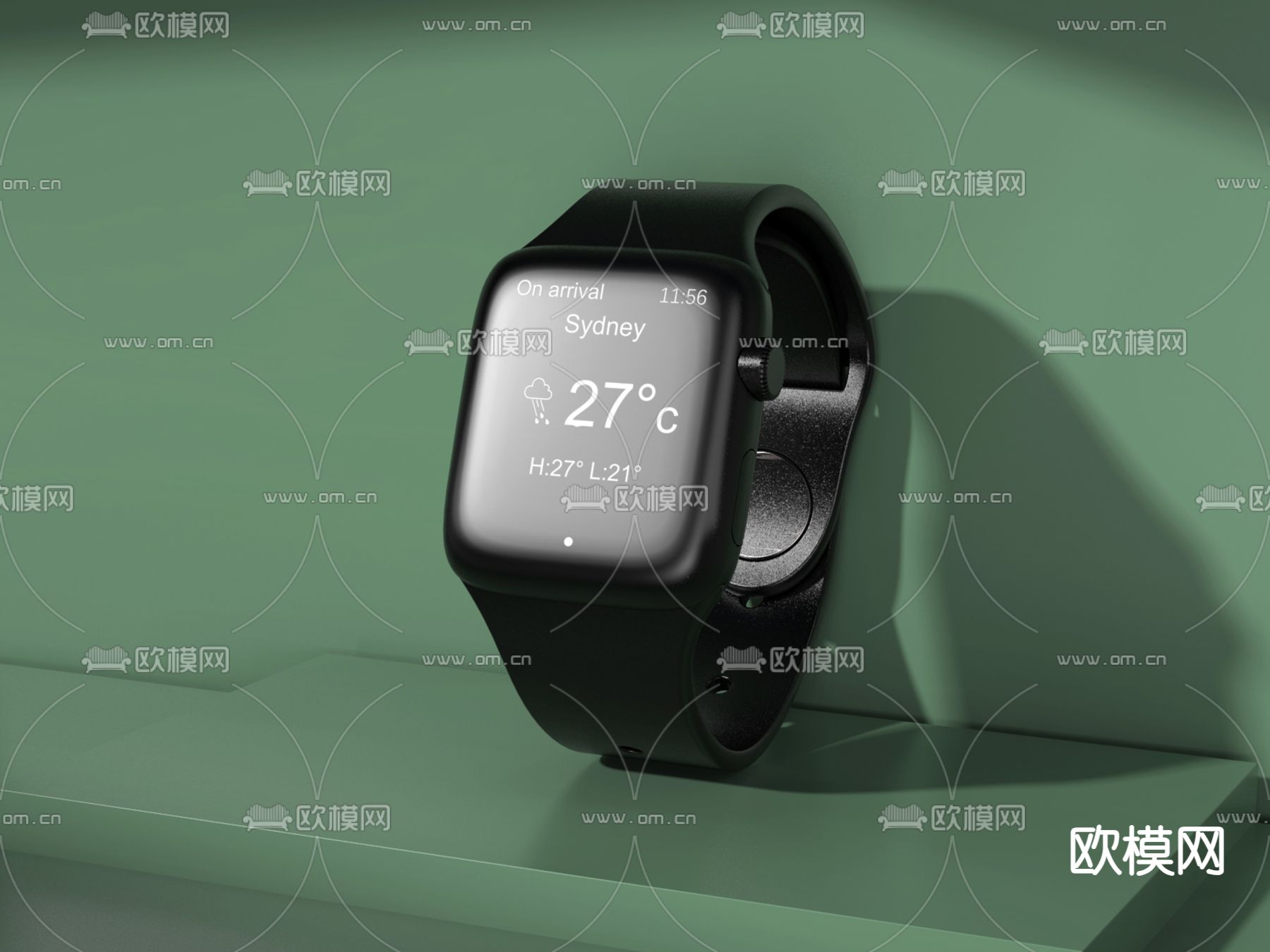 智能手表su模型下载（渲染图2）