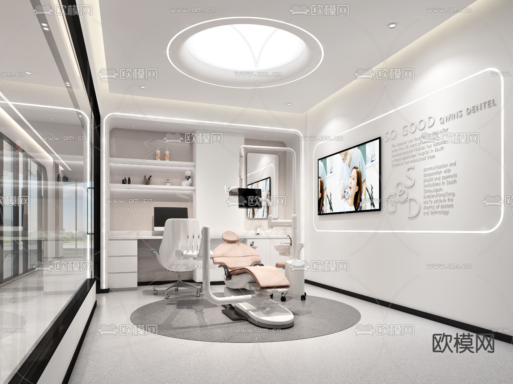 牙科诊所 口腔诊室3d模型下载