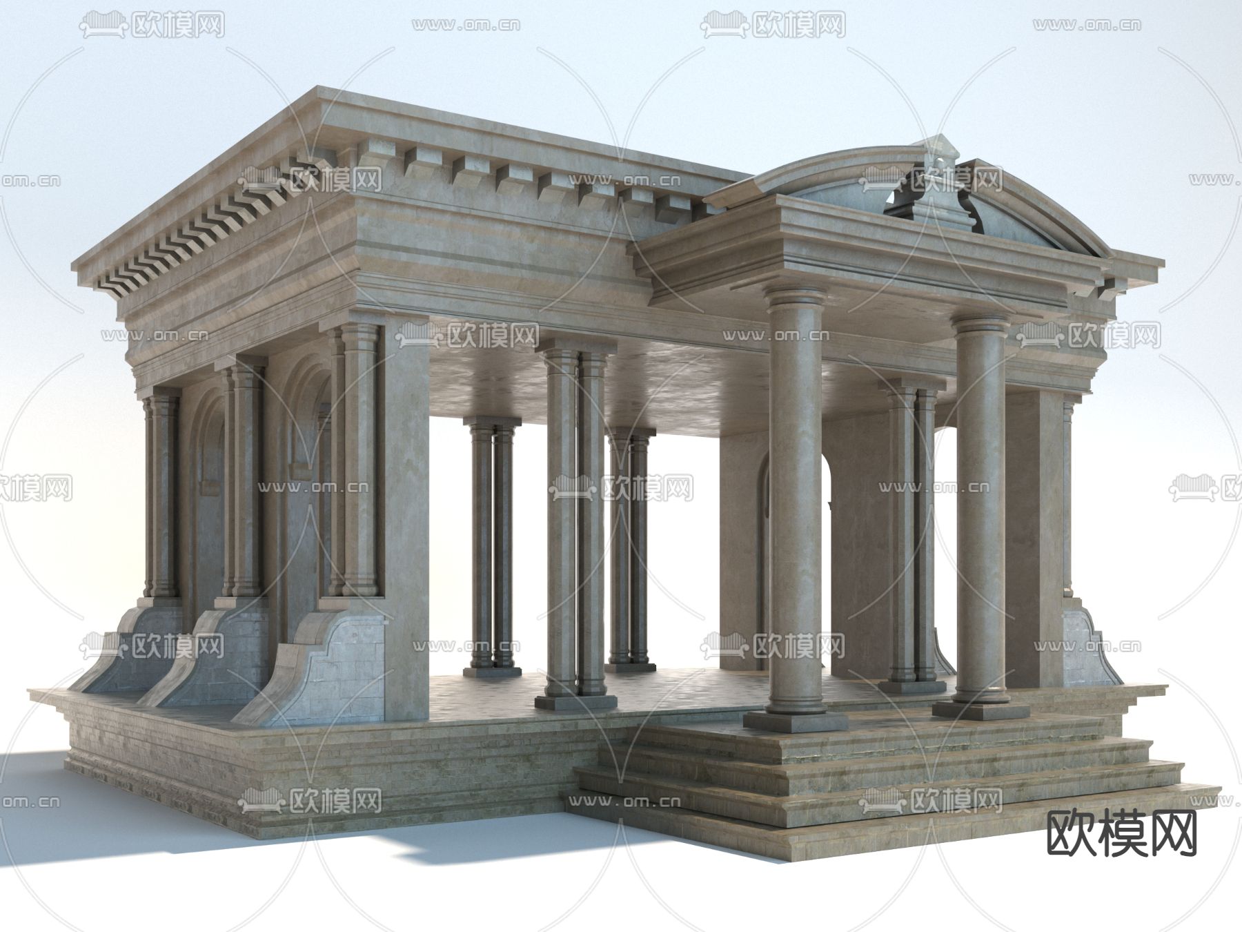 罗马亭 凉亭 景观亭3d模型下载