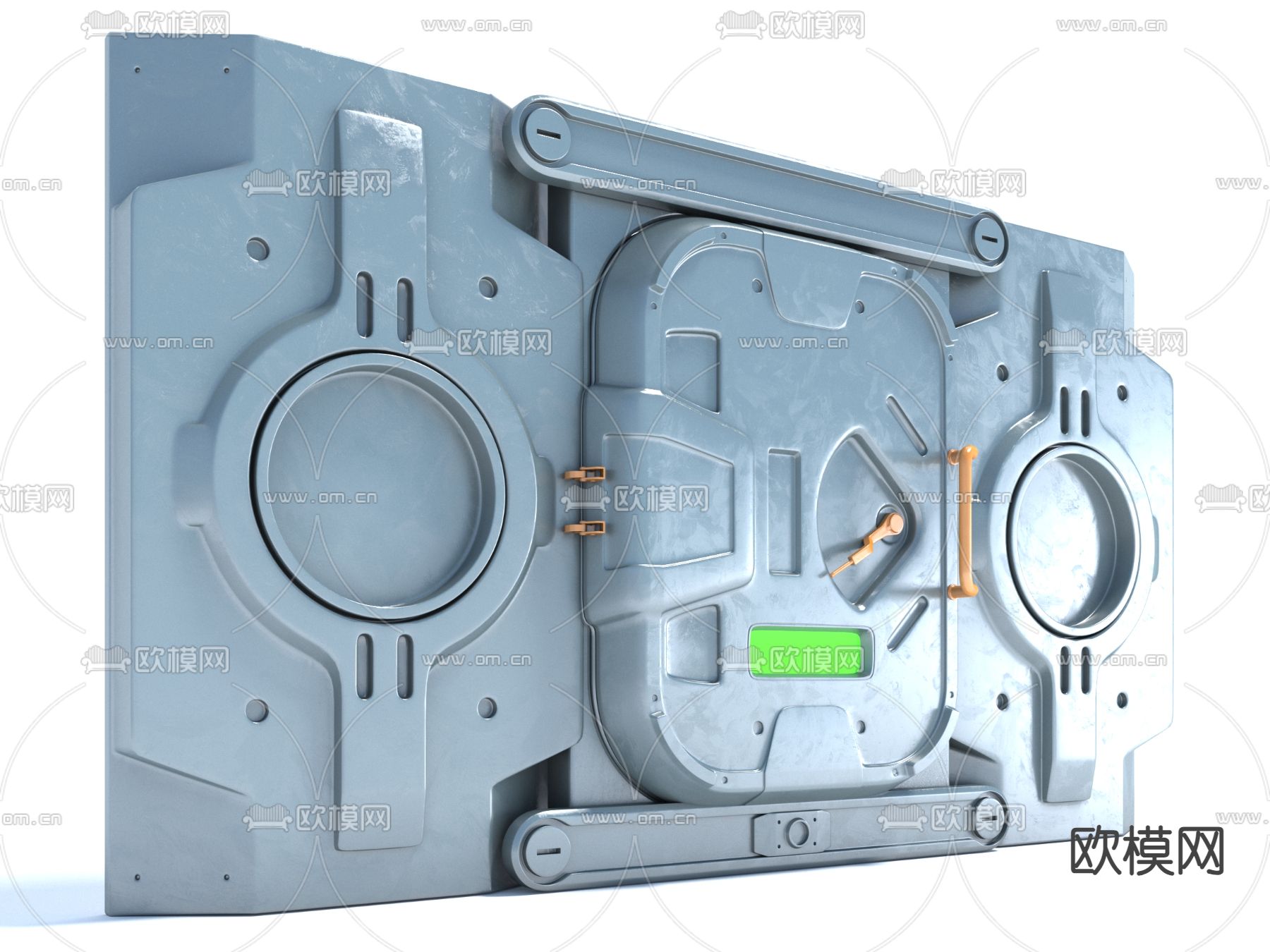科幻太空舱  大门3d模型下载