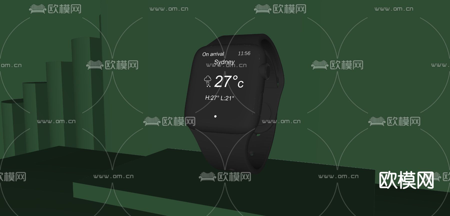 智能手表su模型下载（渲染图1）