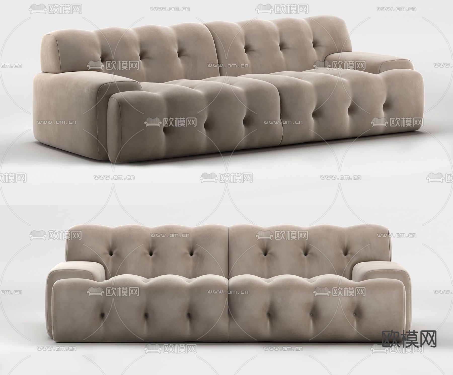 Roche Bobois 双人沙发 软体沙发3d模型下载