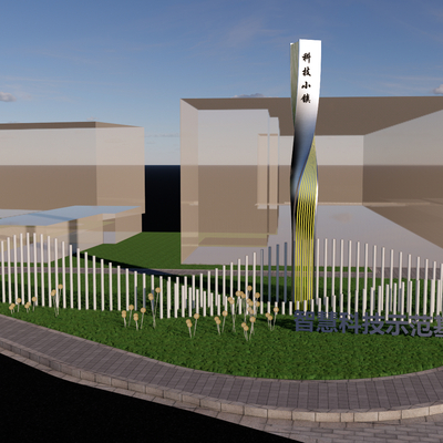  精神堡垒su模型 