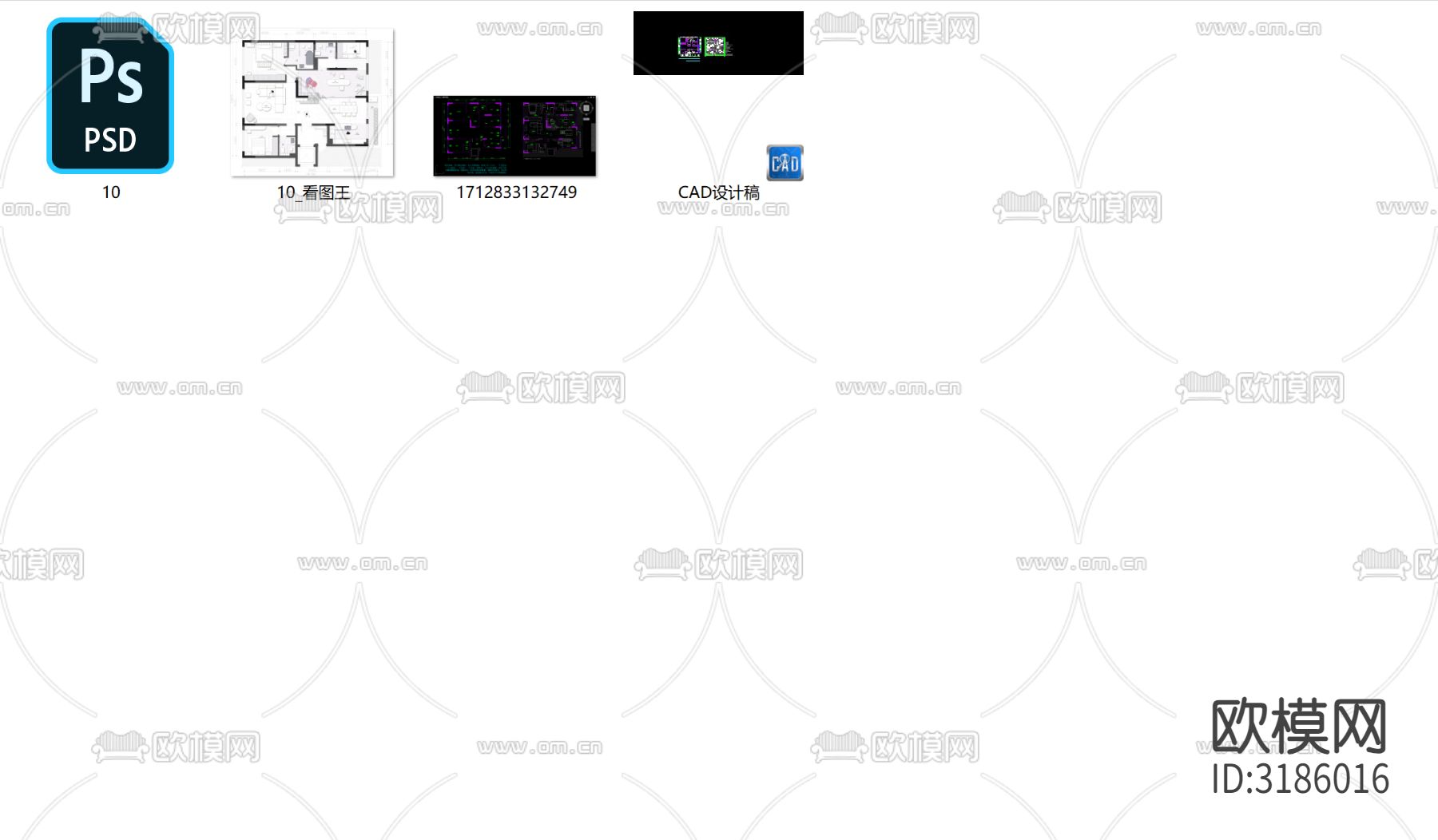 170㎡大平层户型改造优化设计户型平面设计图cad施工图下载（渲染图2）