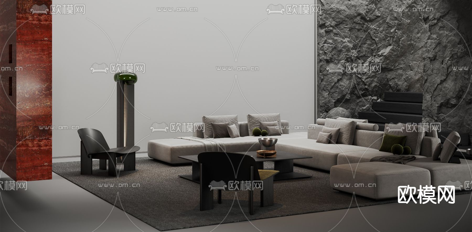 poliform 沙发组合3d模型下载（渲染图5）