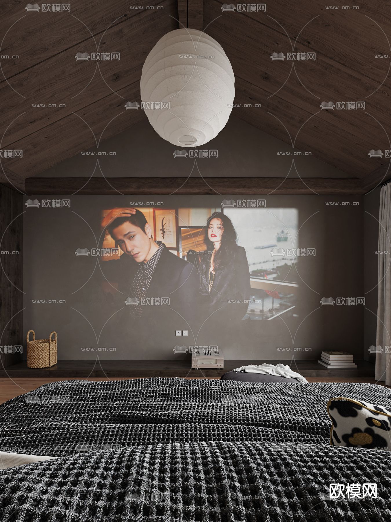 酒店民宿 客房3d模型下载（渲染图2）