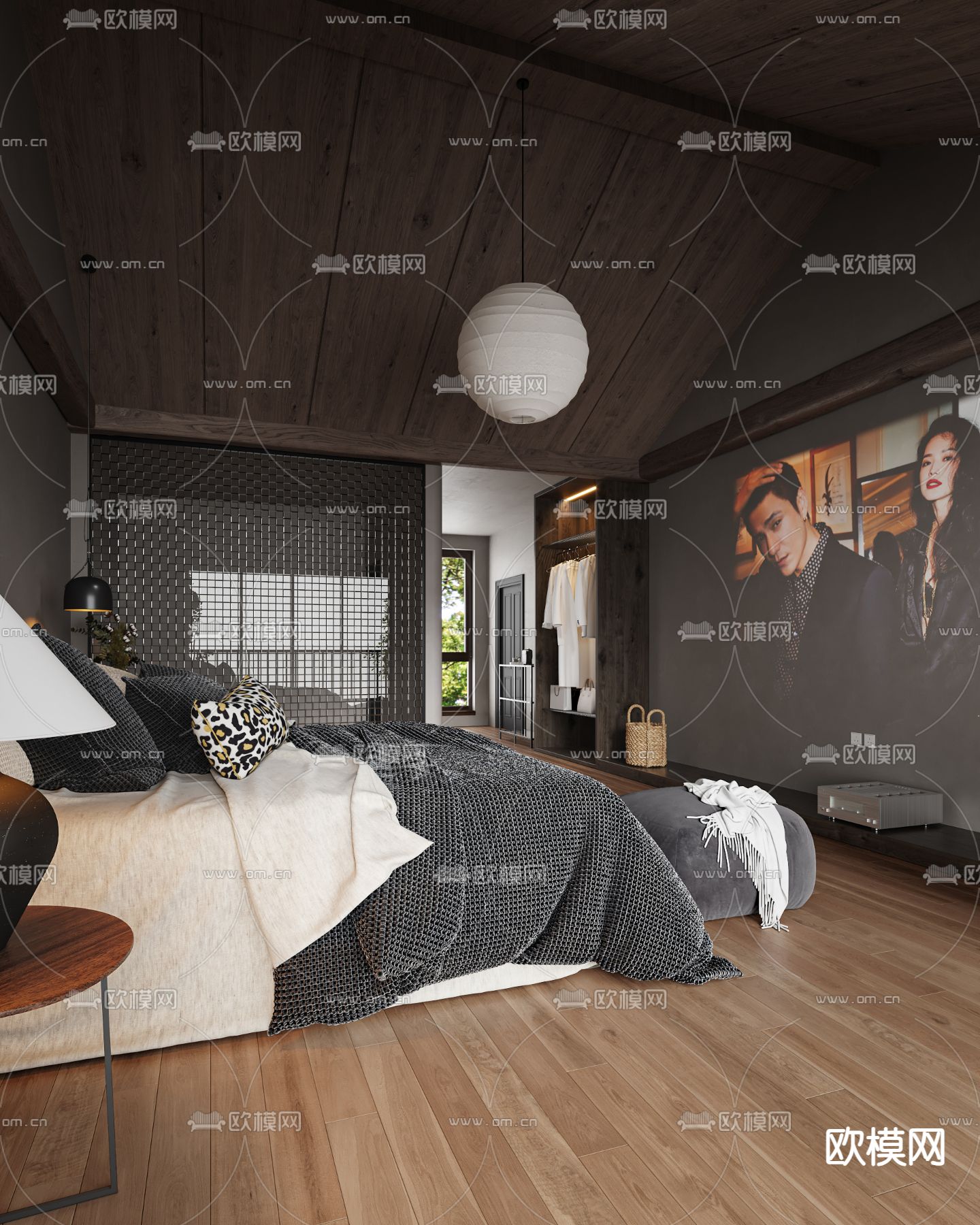 酒店民宿 客房3d模型下载（渲染图4）