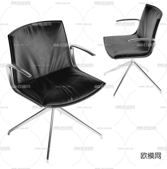 皮革椅子 休闲椅3d模型下载