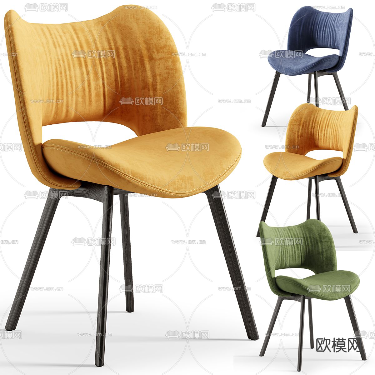 Poltrona Frau 椅子 餐椅3d模型下载