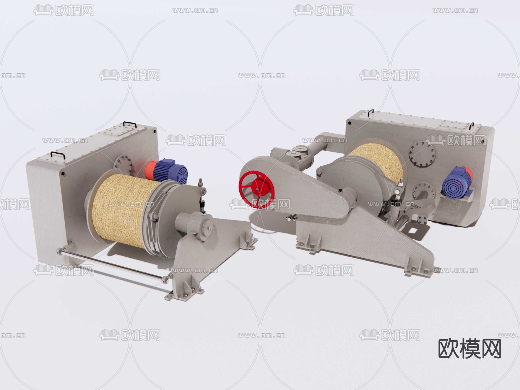 工业卷扬机su模型下载（渲染图4）