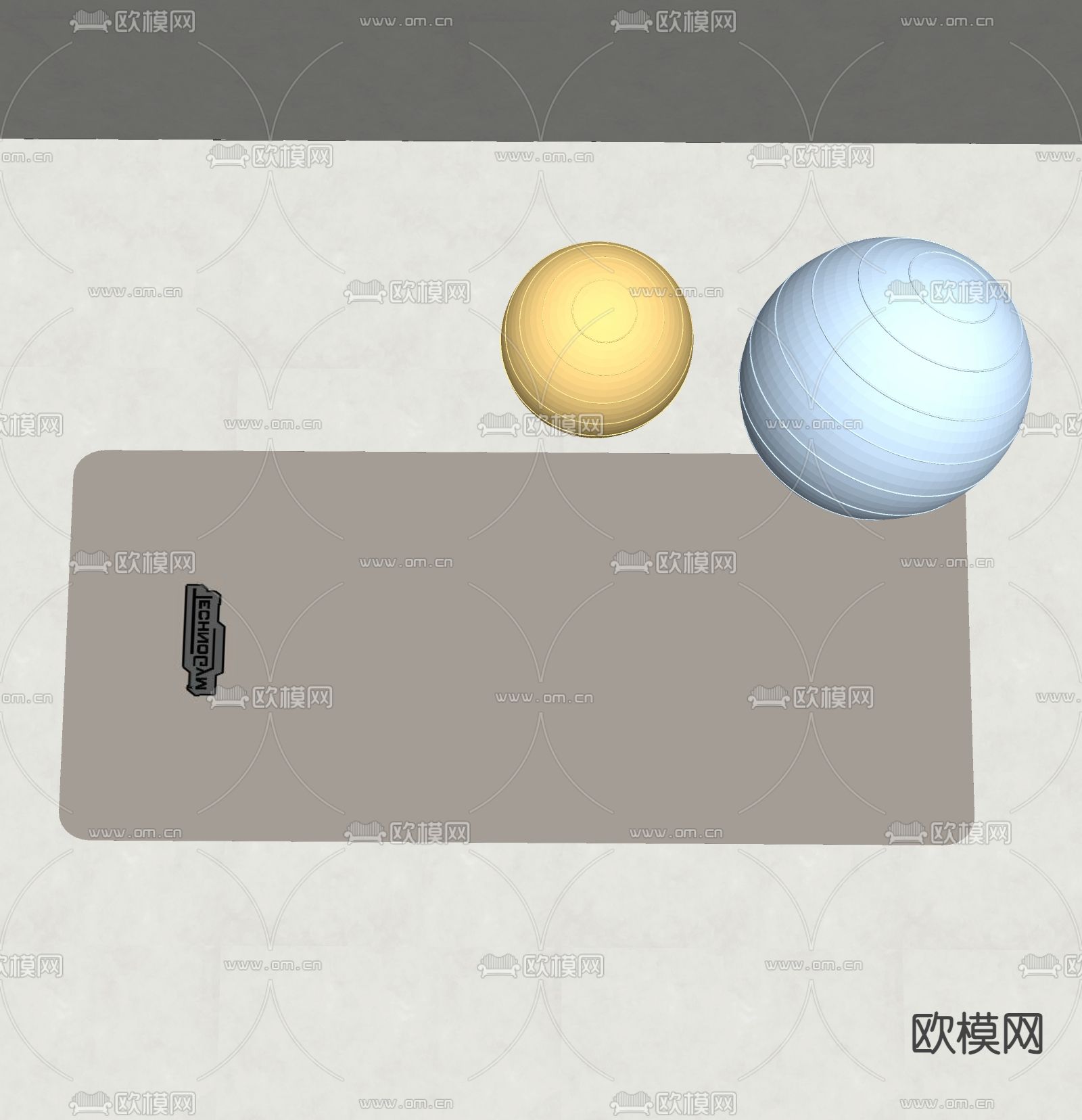 简约瑜伽垫su模型下载（渲染图1）
