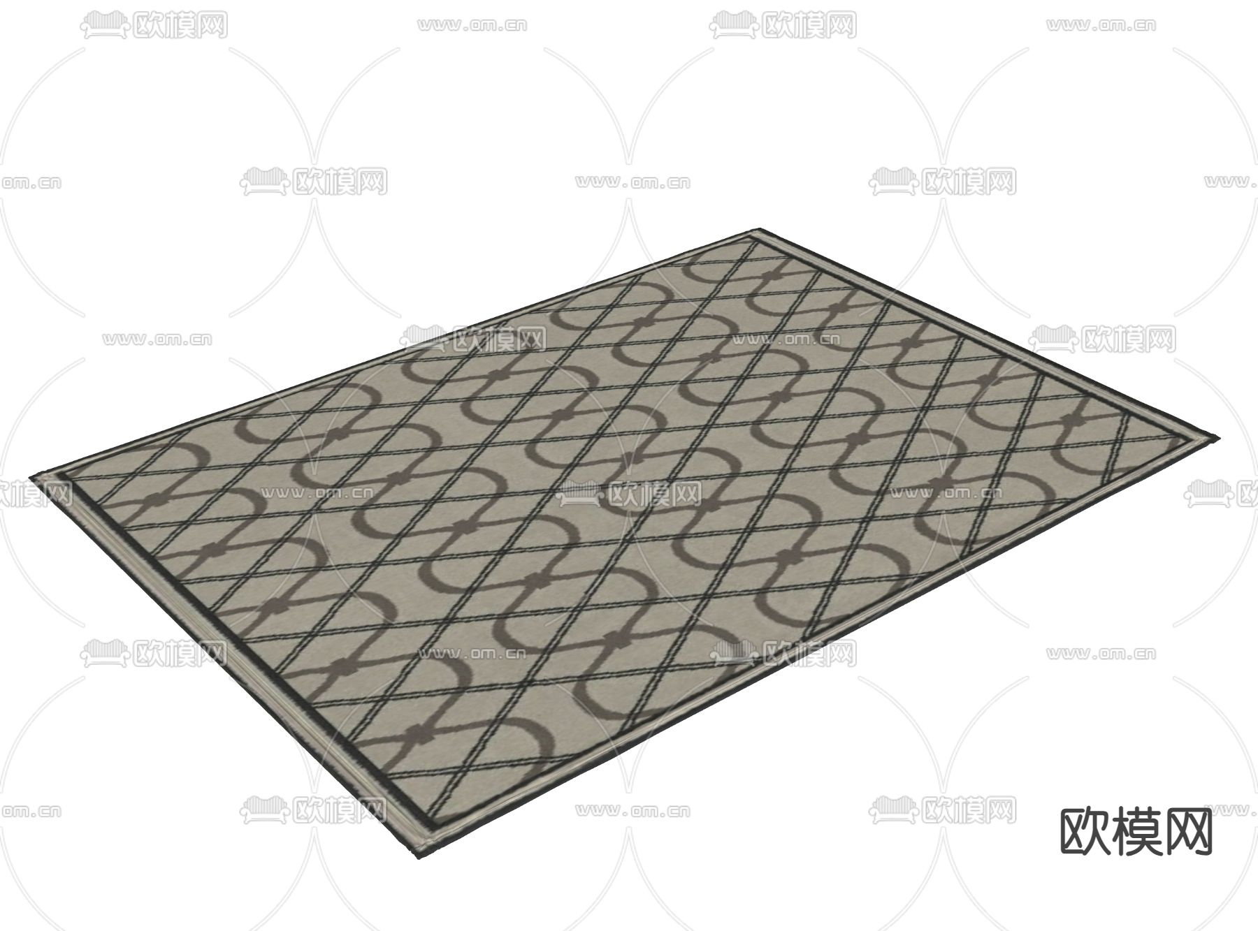 美式地毯su模型下载（渲染图1）