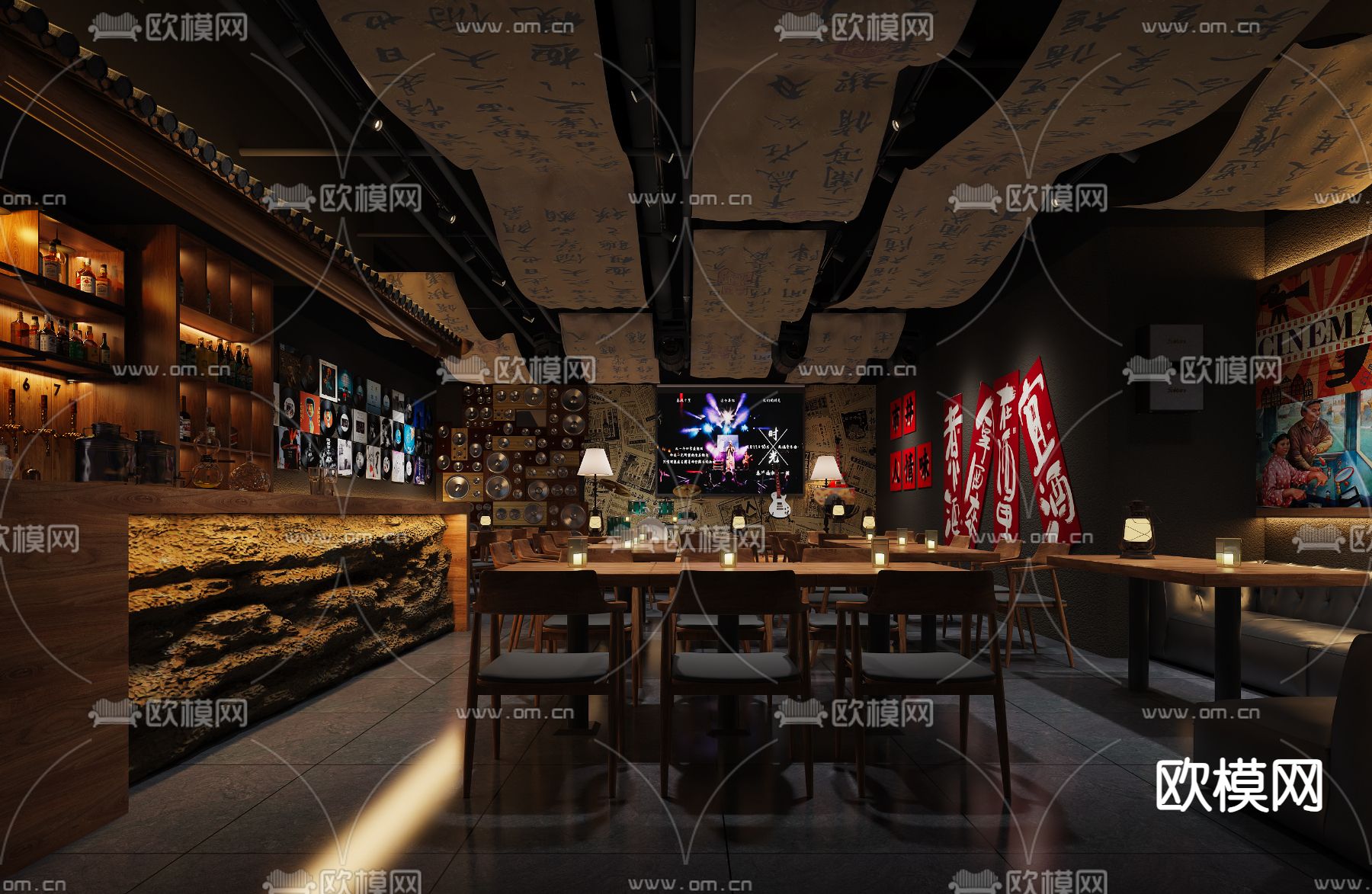 酒吧3d模型下载（渲染图2）
