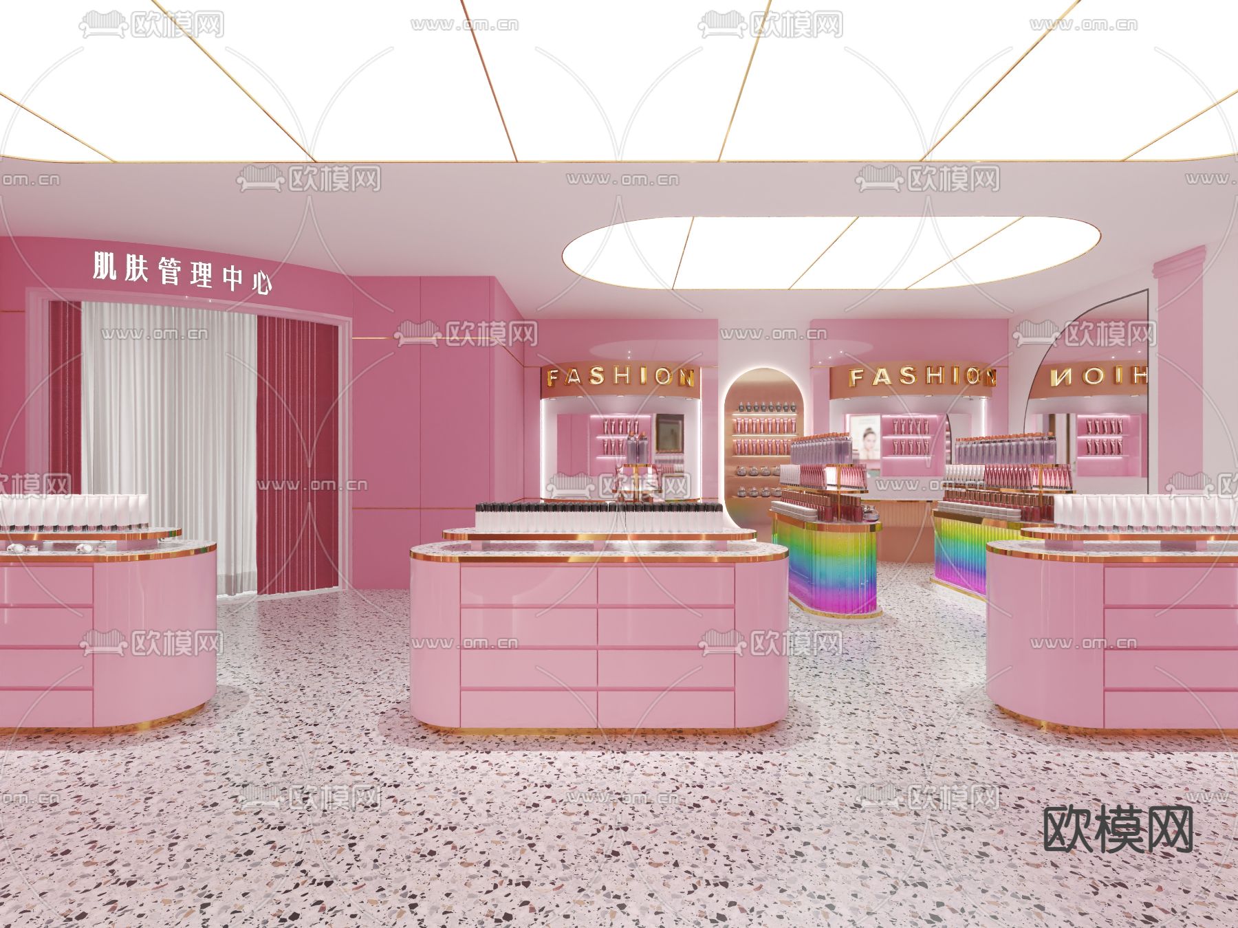 化妆品店 美妆店3d模型下载（渲染图1）