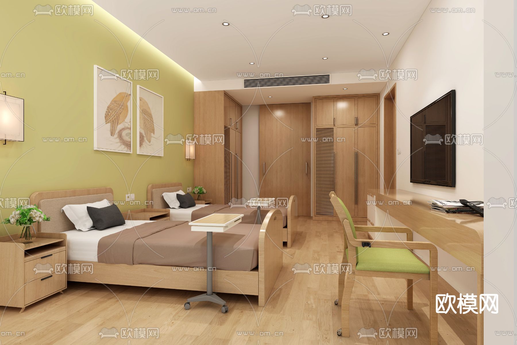 养老院 病房 观察室3d模型下载