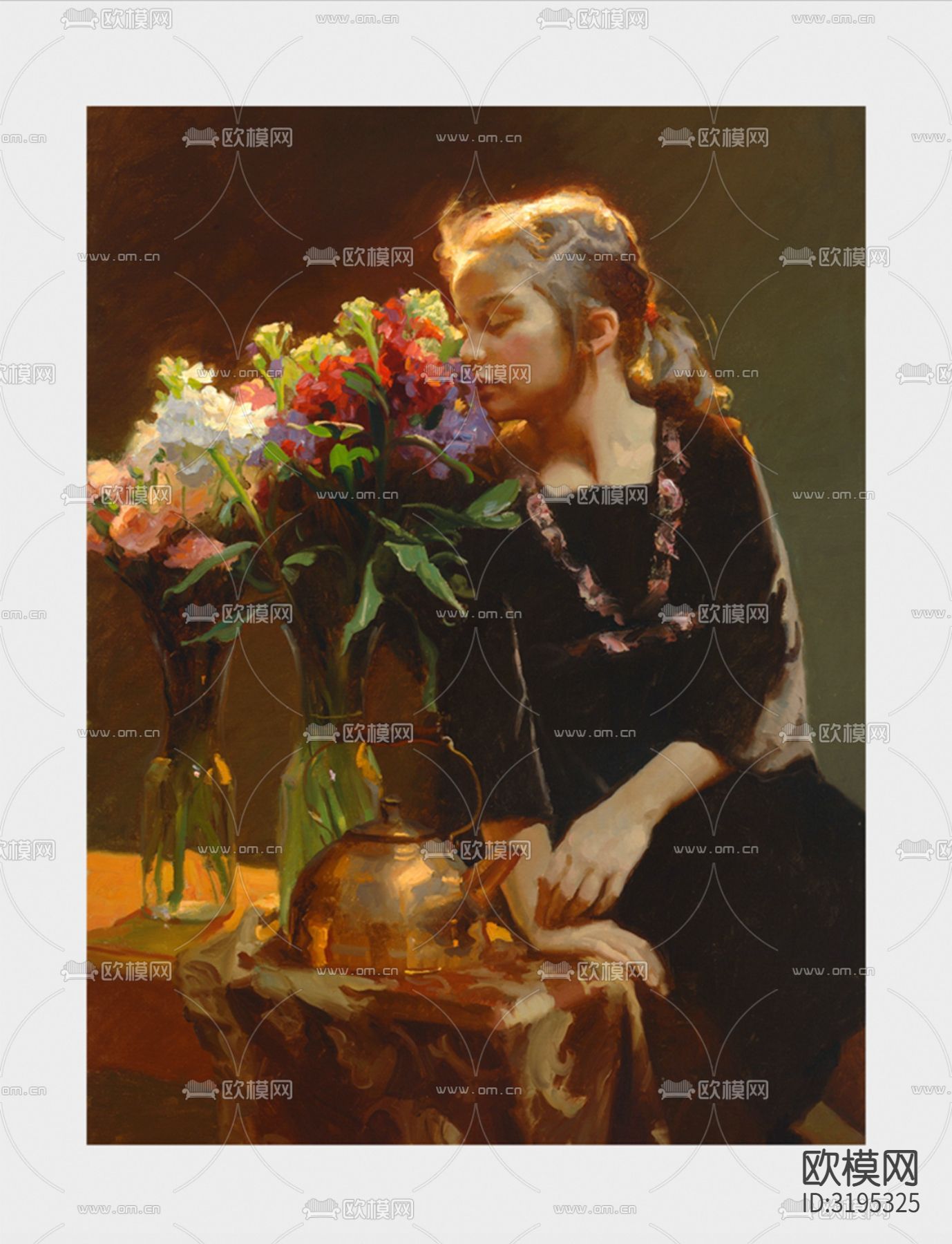 人物油画贴图下载