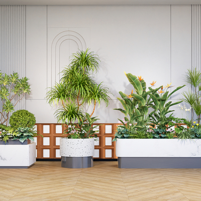  花池 花坛su模型 